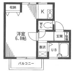 【募集中】ハウスすずらん107号室の間取り