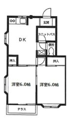 【募集中】ハウス鈴木201号室の間取り