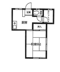 【募集中】ハウス鈴木103号室の間取り