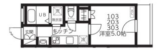 【募集中】BaumRoom美園303号室の間取り