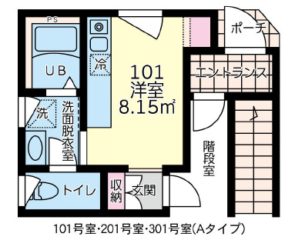 【募集中/新築賃貸】BaumRoom栄和301号室の間取り